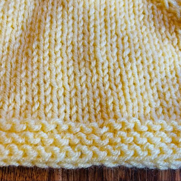 Hand Made Doll Sweater Knit Short Sleeve Duck Button Yellow - Picture 5 of 5